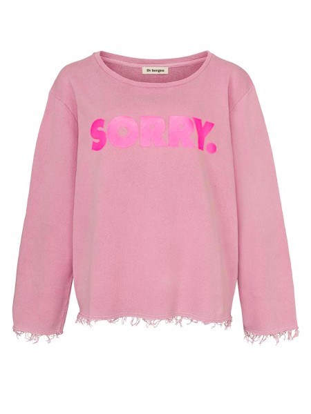 Sweatshirt mit Aufschrift Sorry in Pink