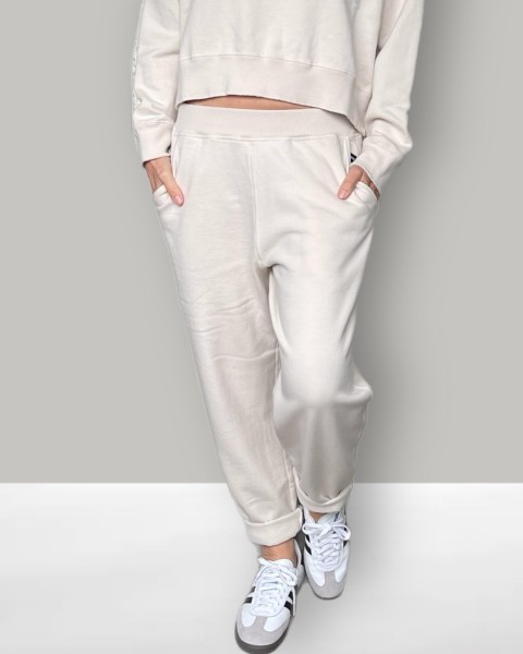 Sweat-Pants in einer O-Shape Form Natur