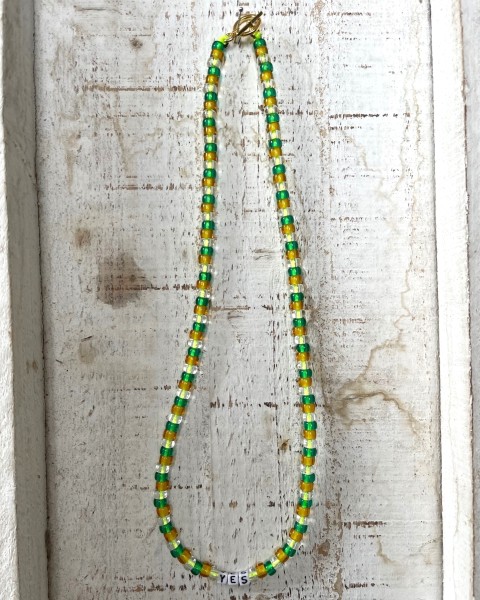 Glasperlen Halskette Pony Bead Necklace - YES